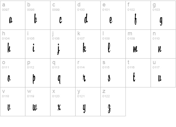 Brisk Thin Normal lowercase a-z preview