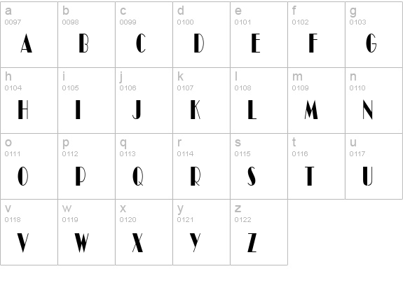 BroadwayComD lowercase a-z preview