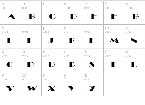 BroadwayDeko lowercase a-z preview