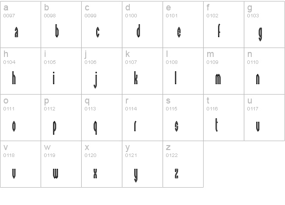 Bromide lowercase a-z preview