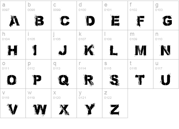 Bronx Bystreets lowercase a-z preview