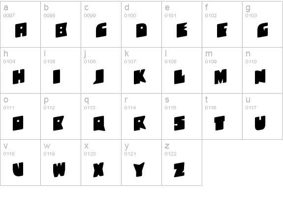 Bronz-Smart lowercase a-z preview
