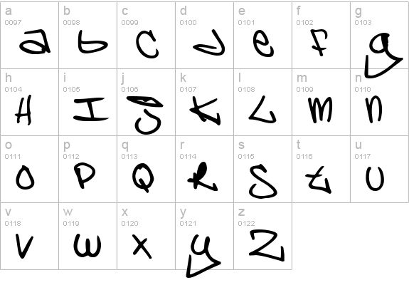 Brooklyn Kid lowercase a-z preview