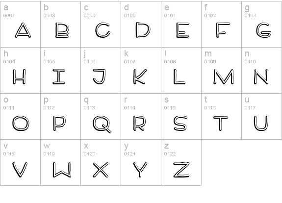BrotherMan lowercase a-z preview