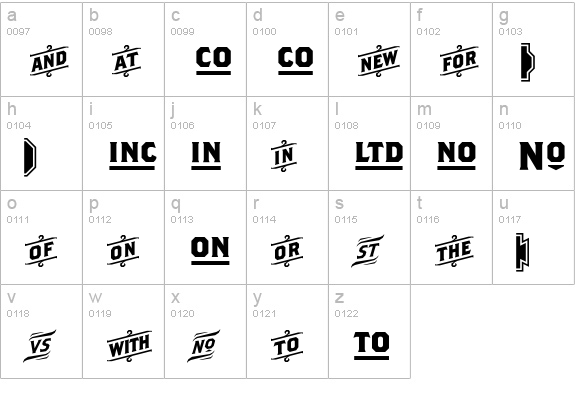BrothersWordLogos lowercase a-z preview