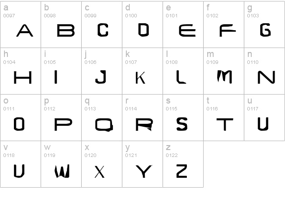 BrunstCaps lowercase a-z preview
