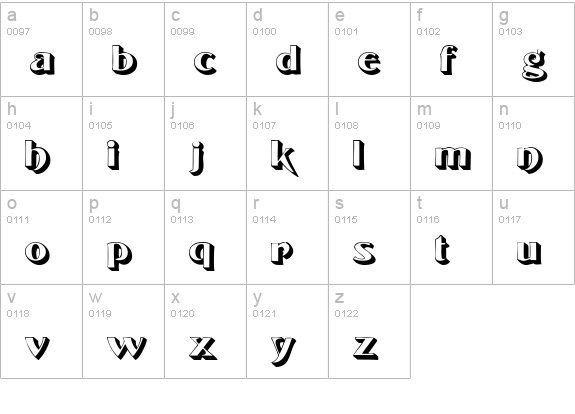 Brunswyk lowercase a-z preview
