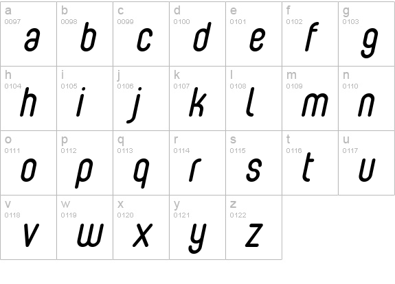 BubbleBoy2 lowercase a-z preview