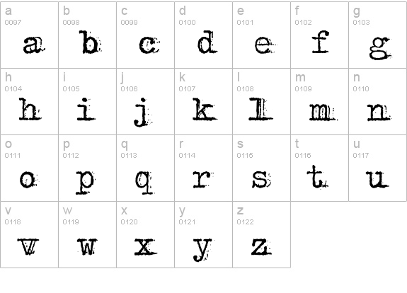 bulkyRefuse Type Normal lowercase a-z preview