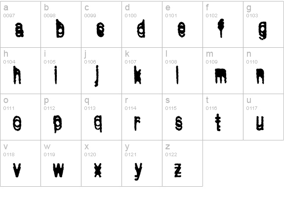 Bull-Double lowercase a-z preview
