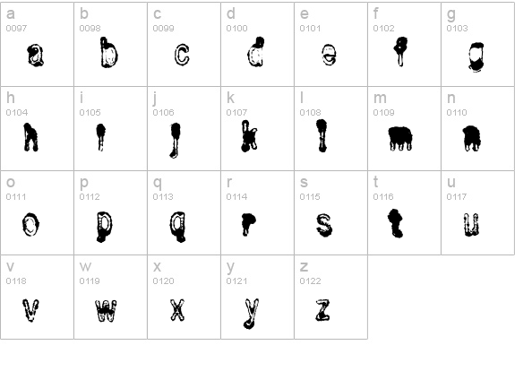 Bull-SemiInked lowercase a-z preview