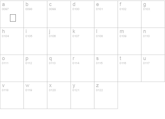 Bumrush lowercase a-z preview