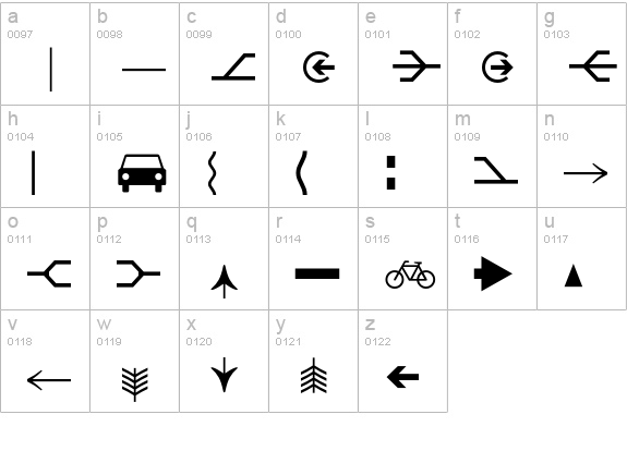 Bundesbahn Pi 3 lowercase a-z preview