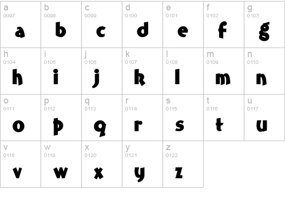 BundleOfJoyNF lowercase a-z preview