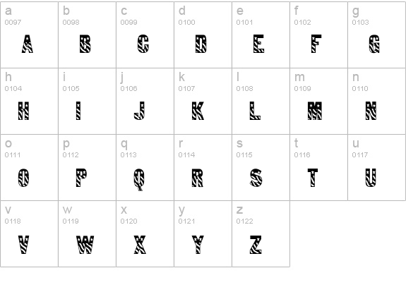 Bunting 1Condensed Normal lowercase a-z preview