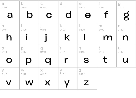 Burbank Big Wide Medium lowercase a-z preview