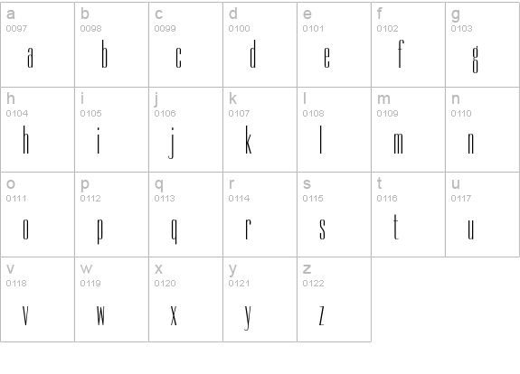 BureauEmpire lowercase a-z preview