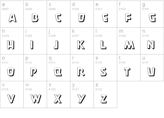 Burger Doodle Two NF lowercase a-z preview