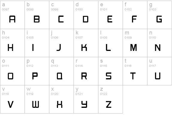 Burger Joint JL lowercase a-z preview