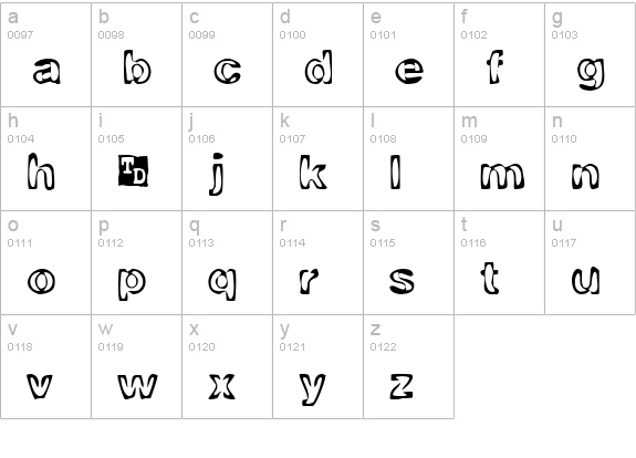 BurnOut Trial Version lowercase a-z preview