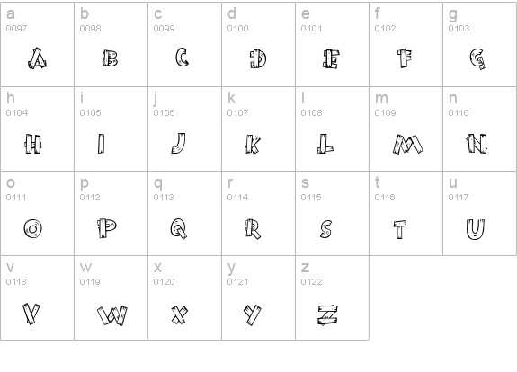 Burnstown Dam lowercase a-z preview