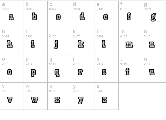 BurrisGhostTown lowercase a-z preview