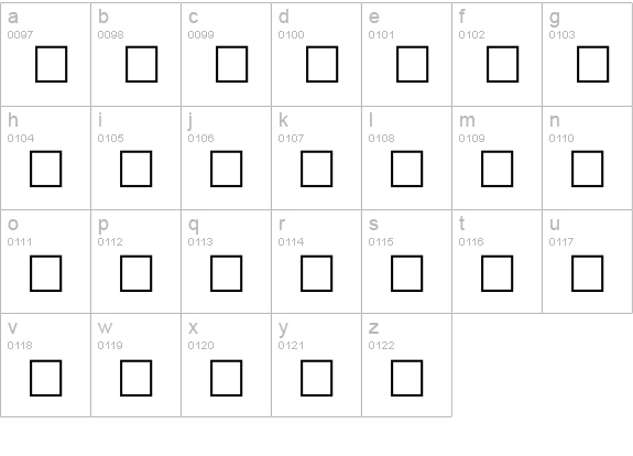 Burrito Regular lowercase a-z preview