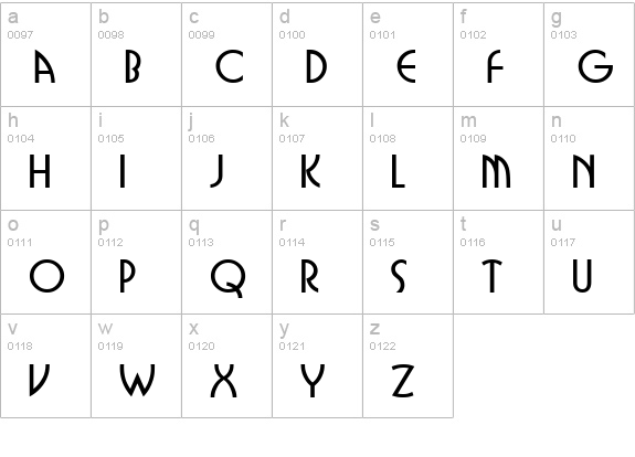 Busorama Bold lowercase a-z preview