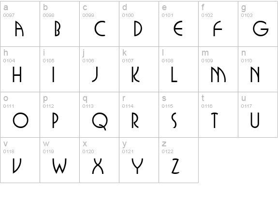 Busorama Regular lowercase a-z preview