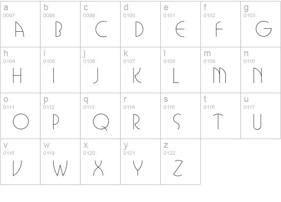 BusoramaLight lowercase a-z preview
