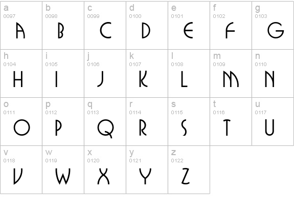 BusoramaMedium lowercase a-z preview