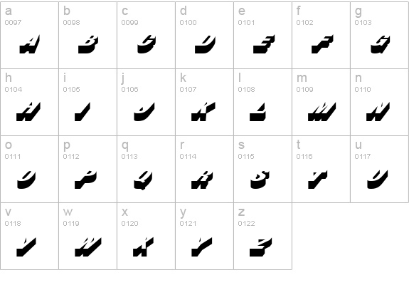 BusterD lowercase a-z preview
