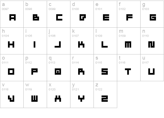 Bustin Jieber lowercase a-z preview