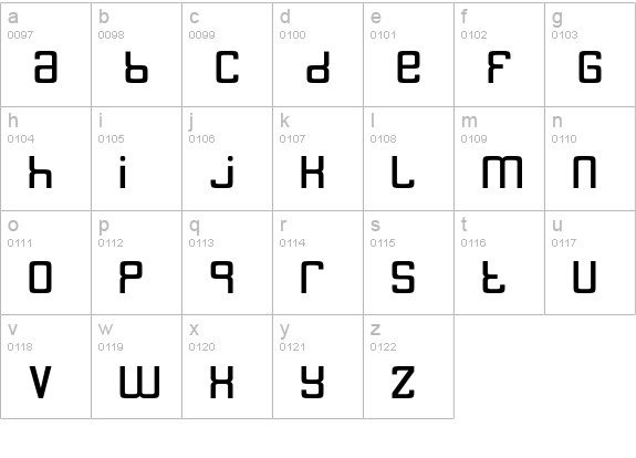 Butterbelly lowercase a-z preview
