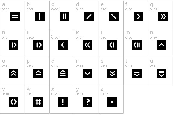 ButtonBonus-SquareNegative lowercase a-z preview