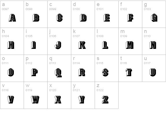 Buxom D lowercase a-z preview