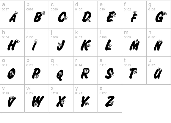 BuzzBuzzBuzz lowercase a-z preview