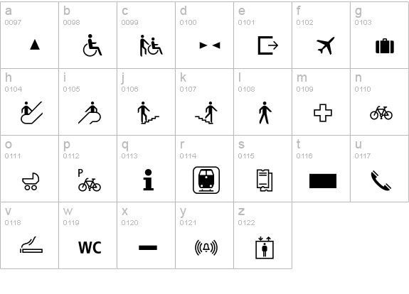 BVGPictEins lowercase a-z preview
