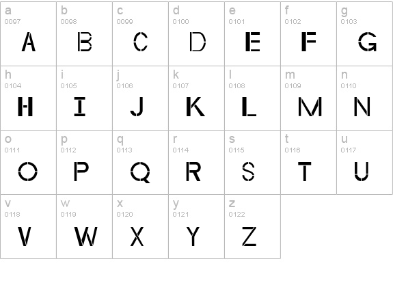 Byzantine Empire lowercase a-z preview