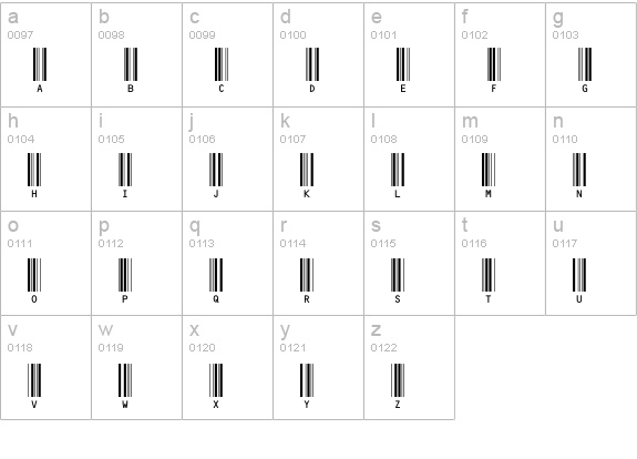C39HrP36DmTt lowercase a-z preview