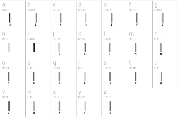 C39HrP48DhTt lowercase a-z preview