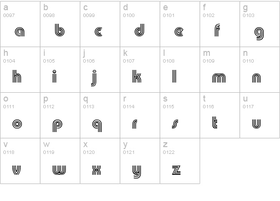Cable Normal lowercase a-z preview