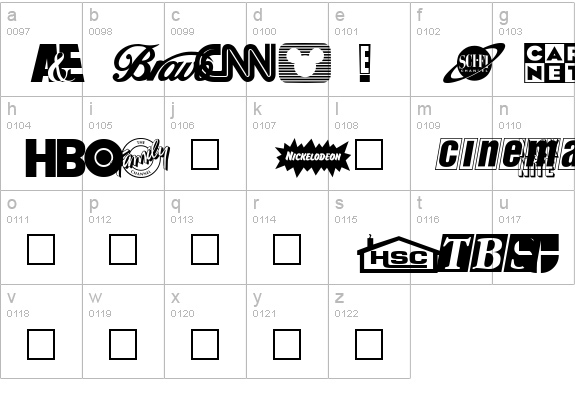 Cable Plain lowercase a-z preview