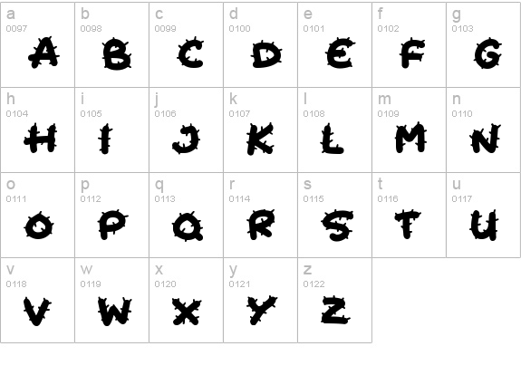 Cactus Cuties lowercase a-z preview