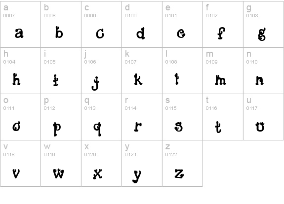 Cactus Sandwich Fill FM lowercase a-z preview