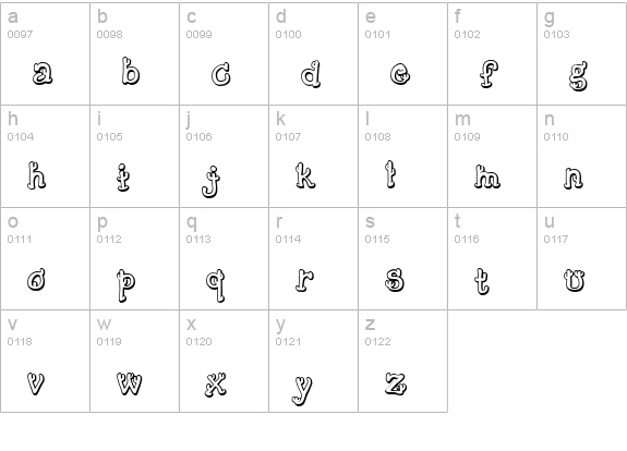Cactus Sandwich Plain FM lowercase a-z preview