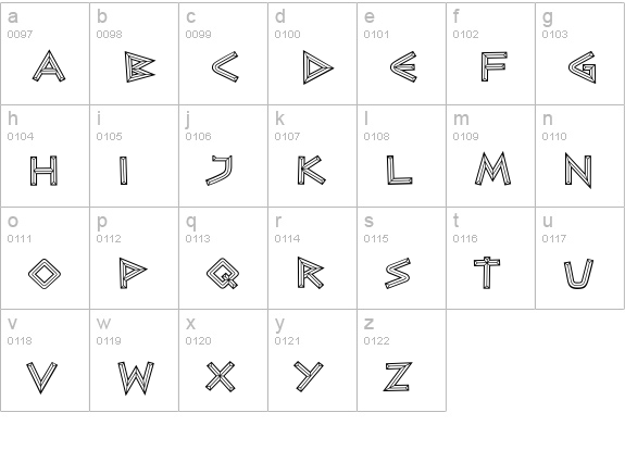 CaesarBrute BTN Chiseled lowercase a-z preview