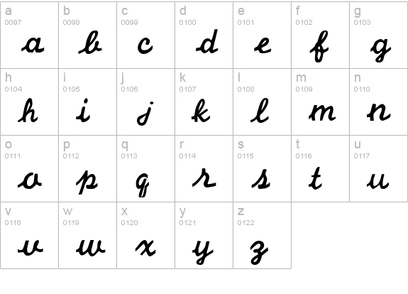 Cafe1 lowercase a-z preview