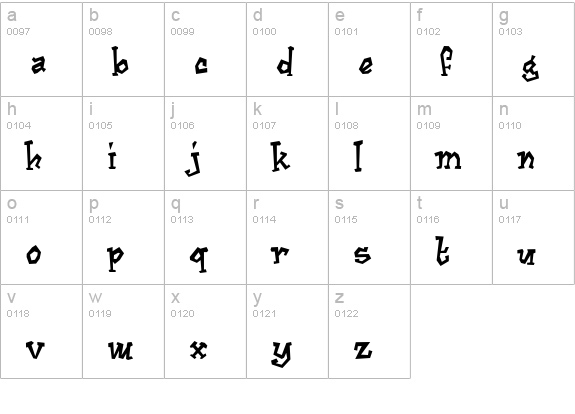 Cajun Boogie lowercase a-z preview