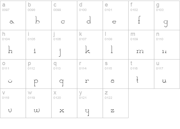 Calamity Jane NF lowercase a-z preview